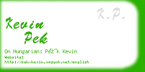 kevin pek business card